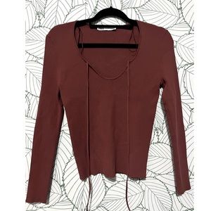 Zara ribbed top rosebud pink